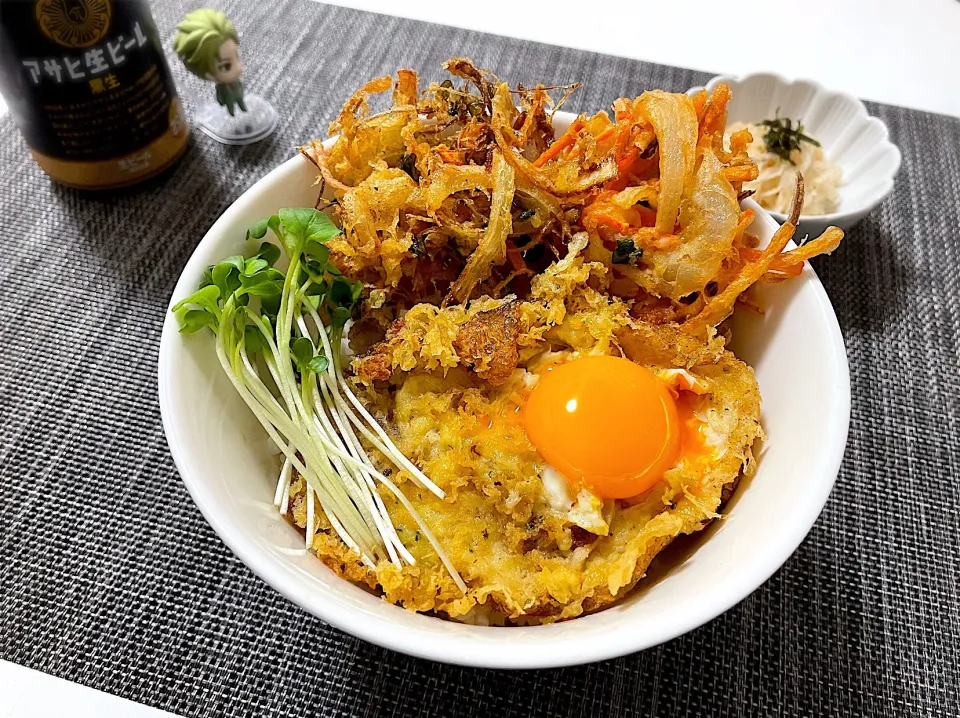 かき揚げと玉子の天丼|アルティッチョさん