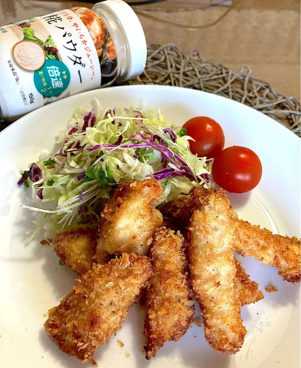 鶏ムネ肉のスティック　パン粉揚げ|gochさん