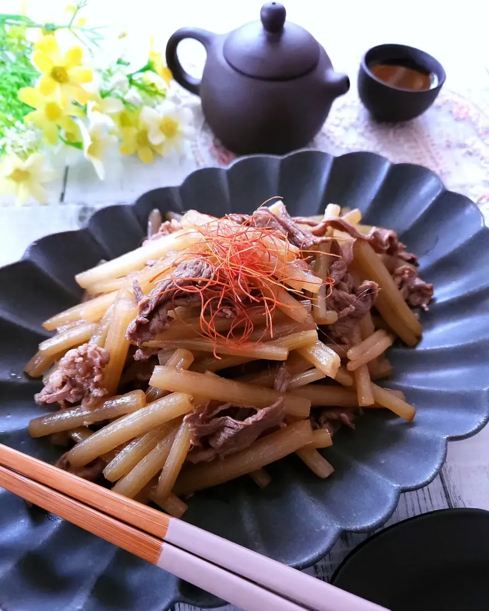 ふきと牛肉の甘辛炒め煮|sugar beansさん