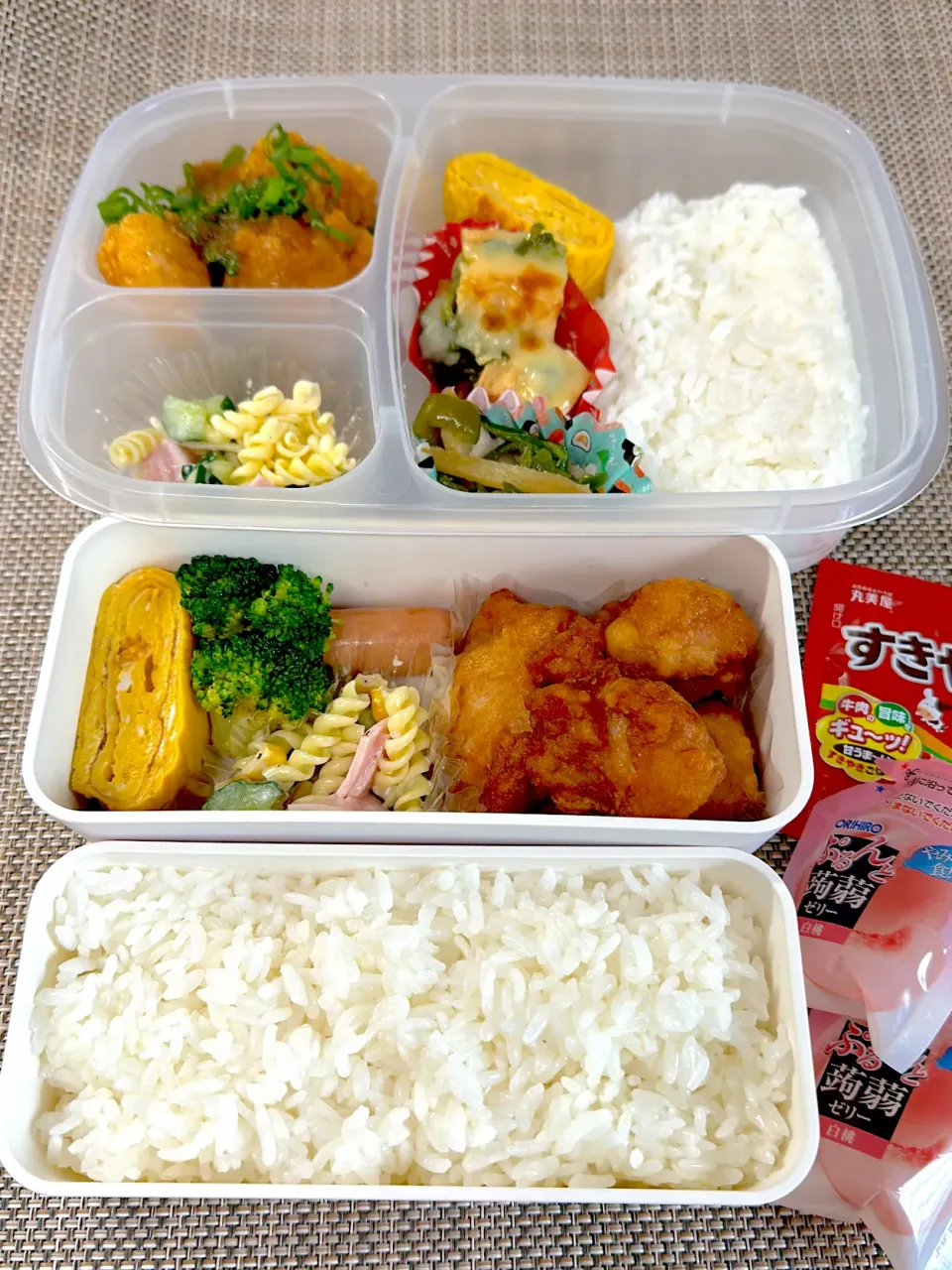 唐揚げ弁当。旦那さん、娘弁当。|ゆーこ。さん