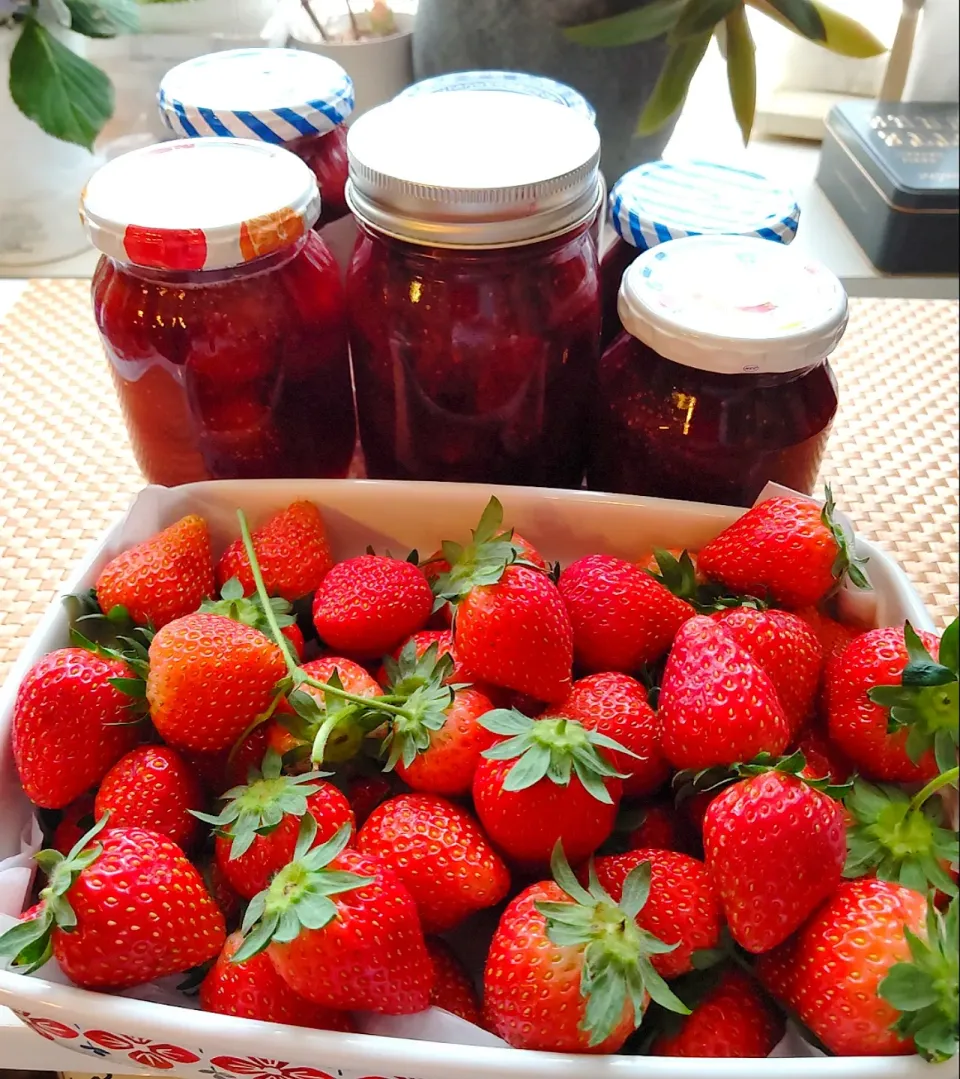 Snapdishの料理写真:🍓苺と苺ジャム🍓|まゆみさん