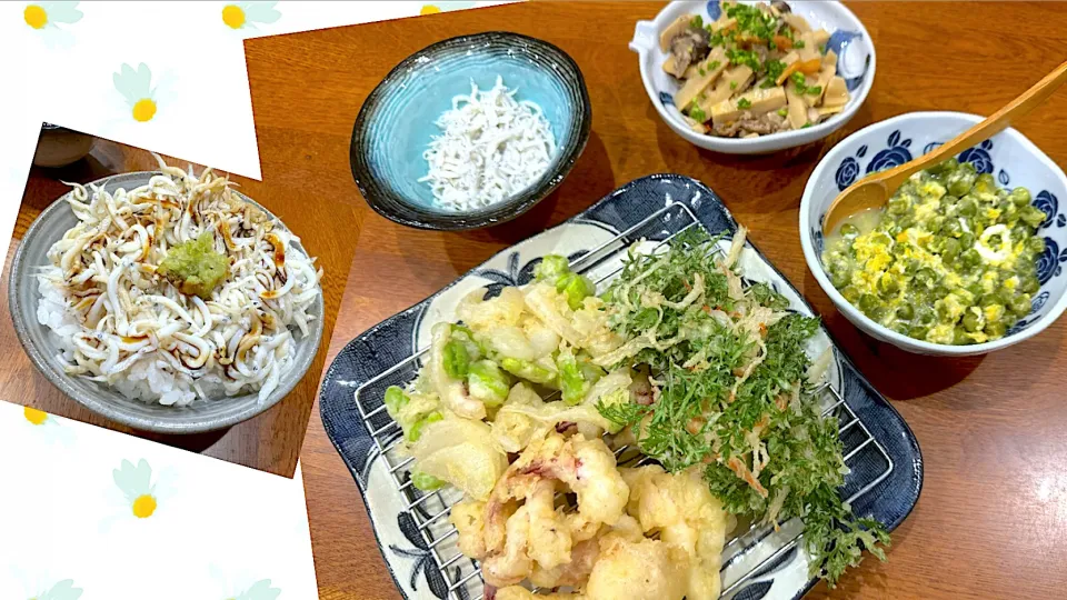 今夜も収穫野菜で晩ご飯🫛|sakuramochiさん