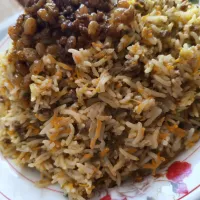 Rice with vegetables and meat|imane-recetteさん