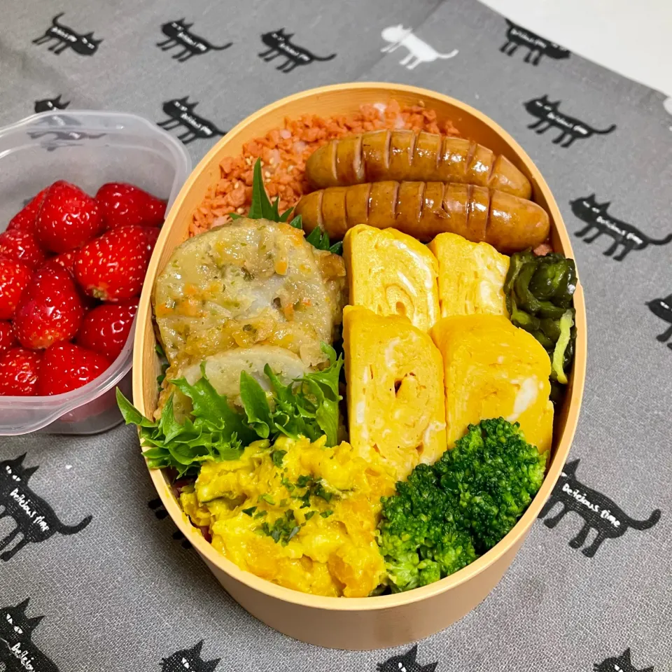 ひき肉の蓮根はさみ揚げ弁当|つーたんさん