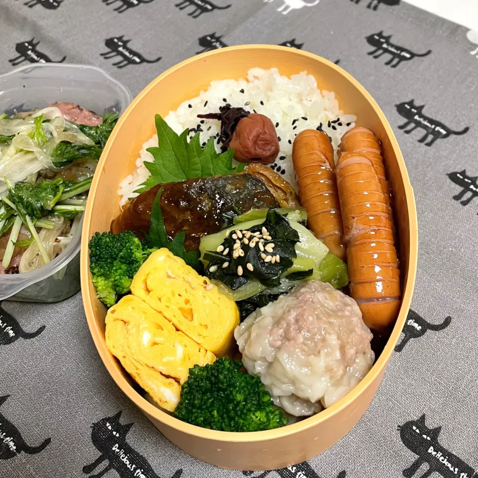 鯵の蒲焼きと手作り肉しゅうまい弁当|つーたんさん