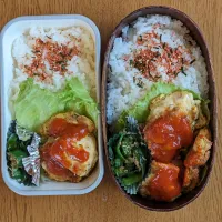 Snapdishの料理写真:チキンピカタトマトソースかけ弁当|こうさん