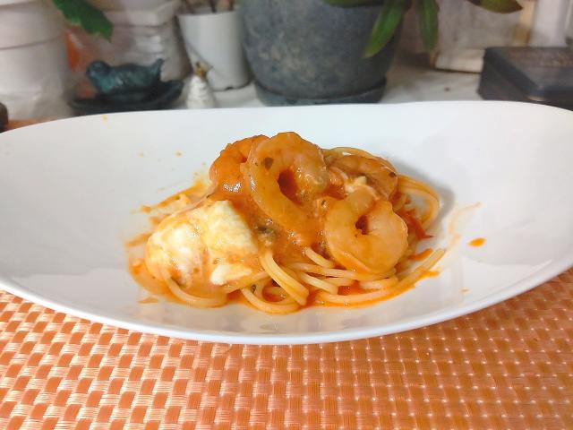海老 ブッラータチーズ パスタ/まゆみ | Snapdish[スナップディッシュ