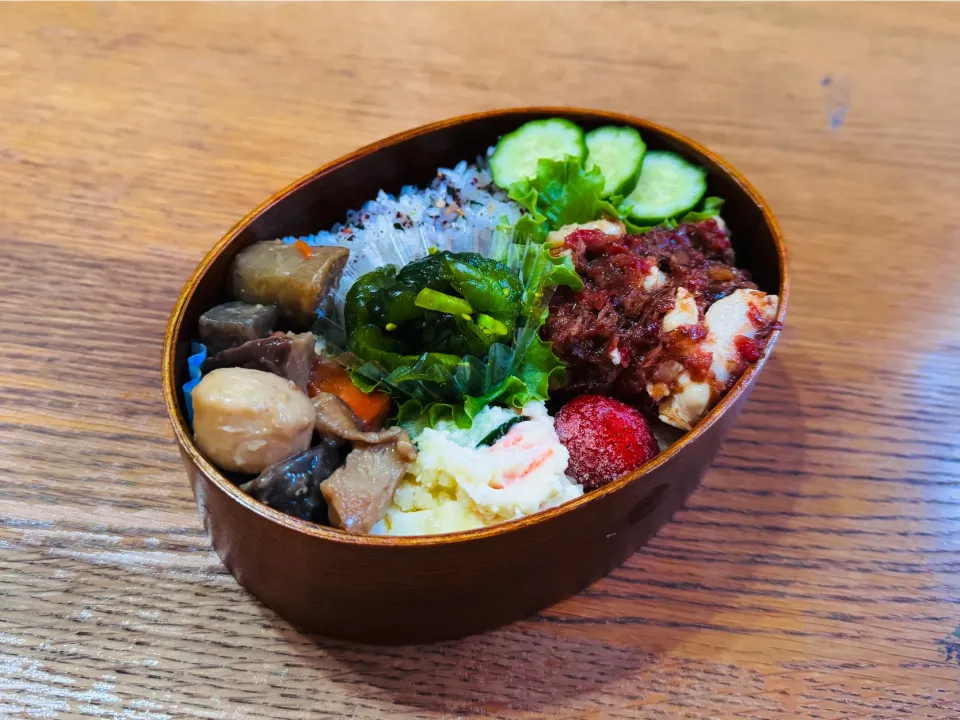 【本日の俺飯】鶏肉の梅かつおソテーおよびポテトサラダ|あらら？さん