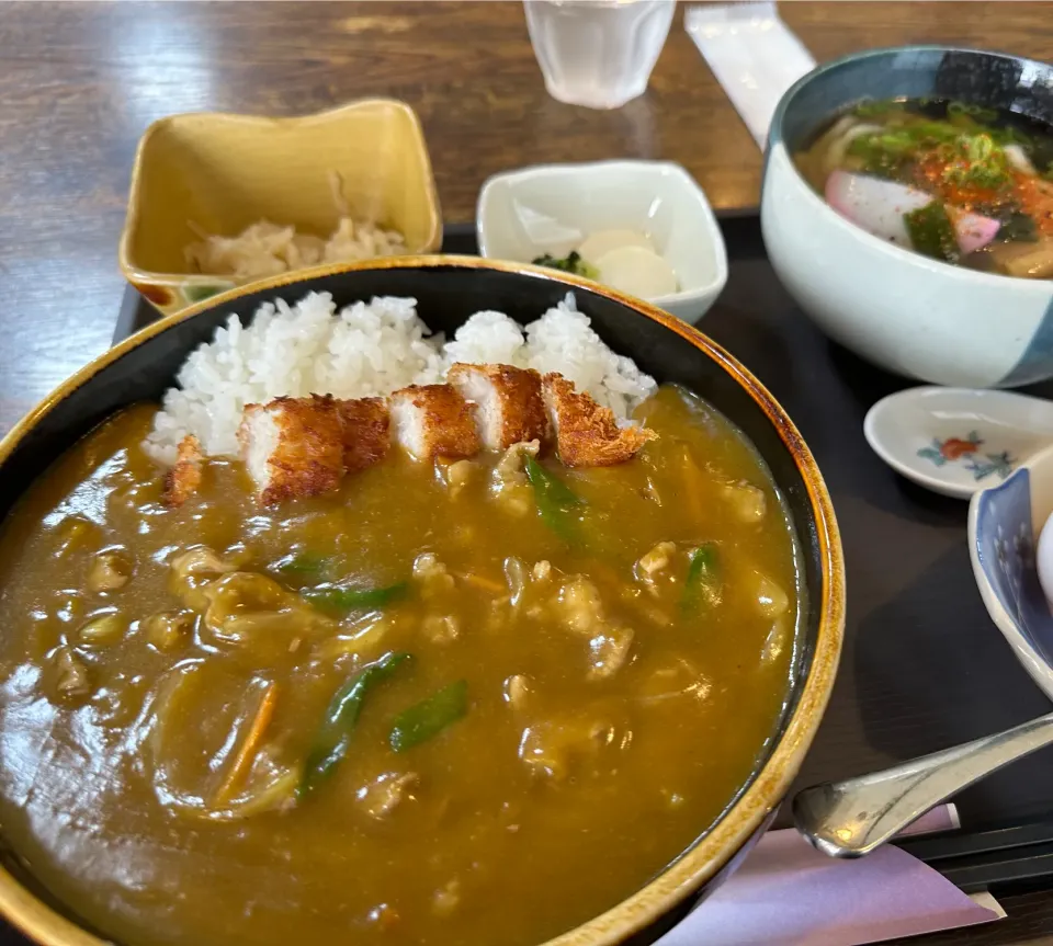 カツカレー丼とうどんのセット|buhizouさん