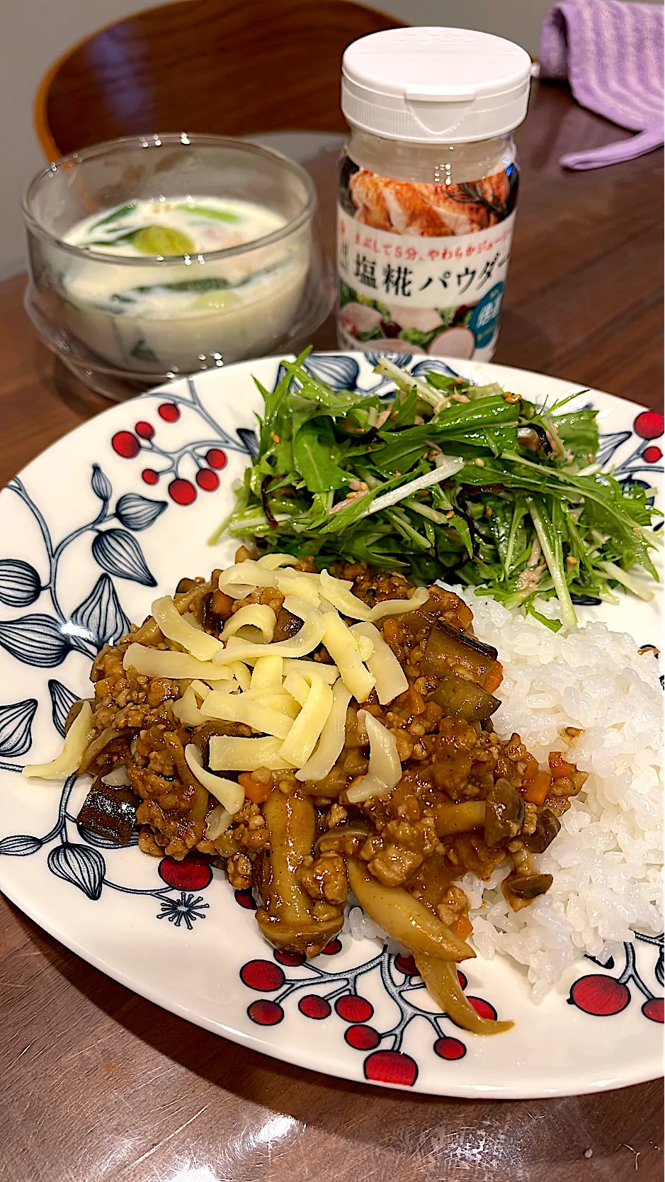 塩麹パウダーでキーマカレー|だるころさん