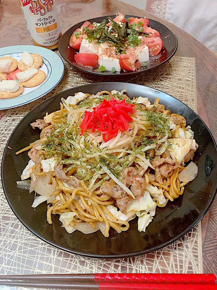 にんにくと塩麹パウダーで旨み増し焼きそば|ショコラさん