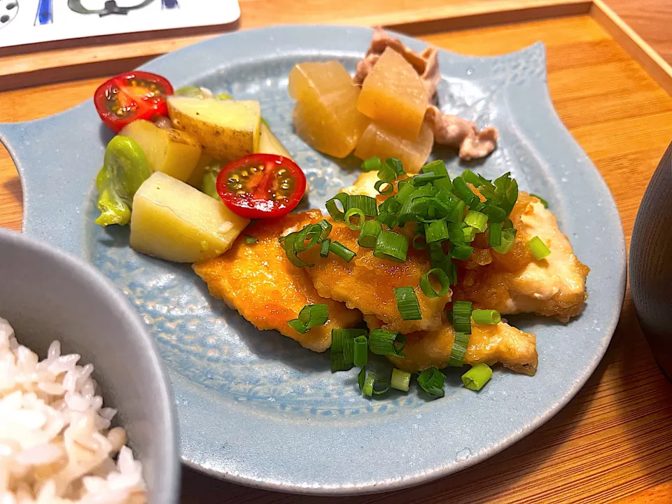 鶏むね肉のさっぱりおろし煮|かぼちゃんさん