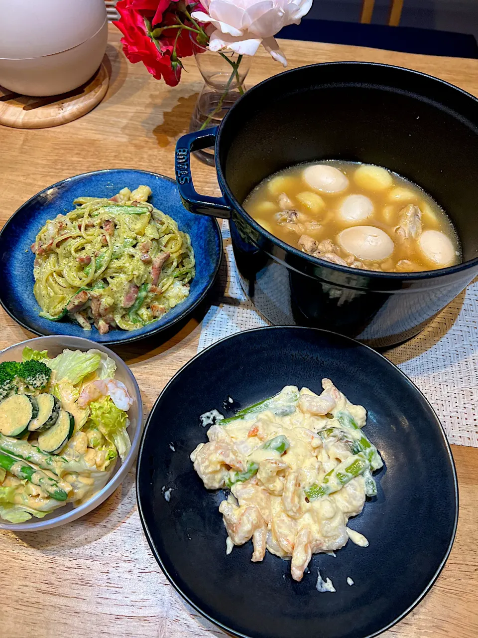 5.25夕飯😋コロナ中なので濃い料理ばっか😂|よこぴさん