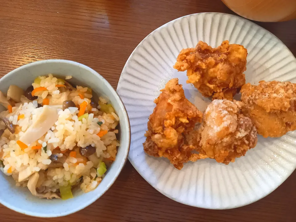 リクエストからあげ　きのこの炊き込みご飯|🍏りんご🍎さん