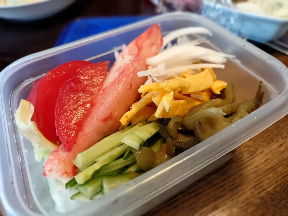 冷やし中華弁当(^_^)ﾉ|しーPaPaさん