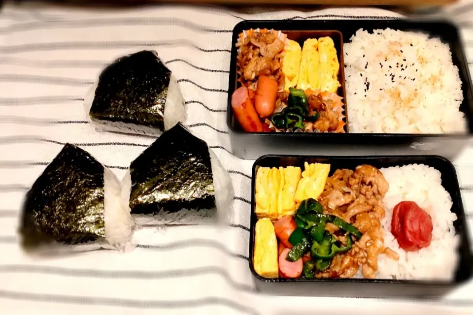 2人分のお弁当&部活用おにぎり|みりさん