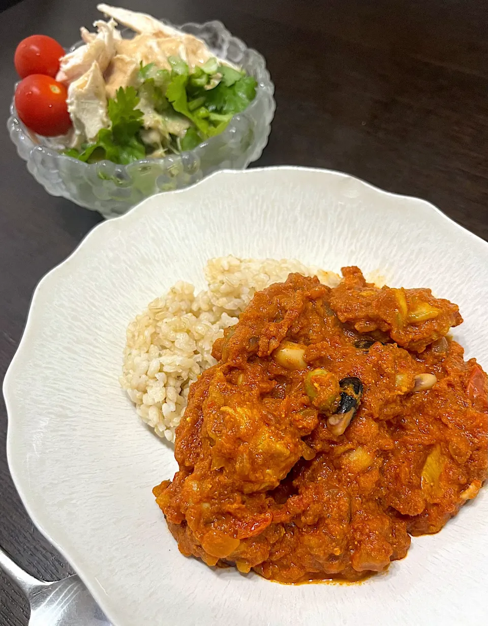 お豆とチキンのスパイスカレー|たなかなさん