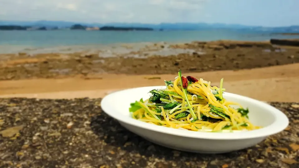 ずっと試したかった、海でのパスタ🏖️|masaki .fさん