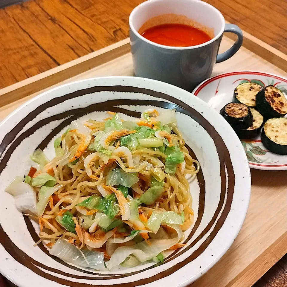 桜えびとレタスの焼麺|705さん