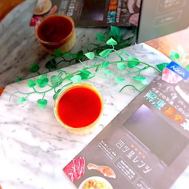 Snapdishの料理・レシピ写真:【AQUA四ツ星レンジアンバサダー】🌼カラメルプリン🍮｜電子レンジのプチストレスをすべて解消！【四ツ星レンジ】の“神”機能をユーザーが検証