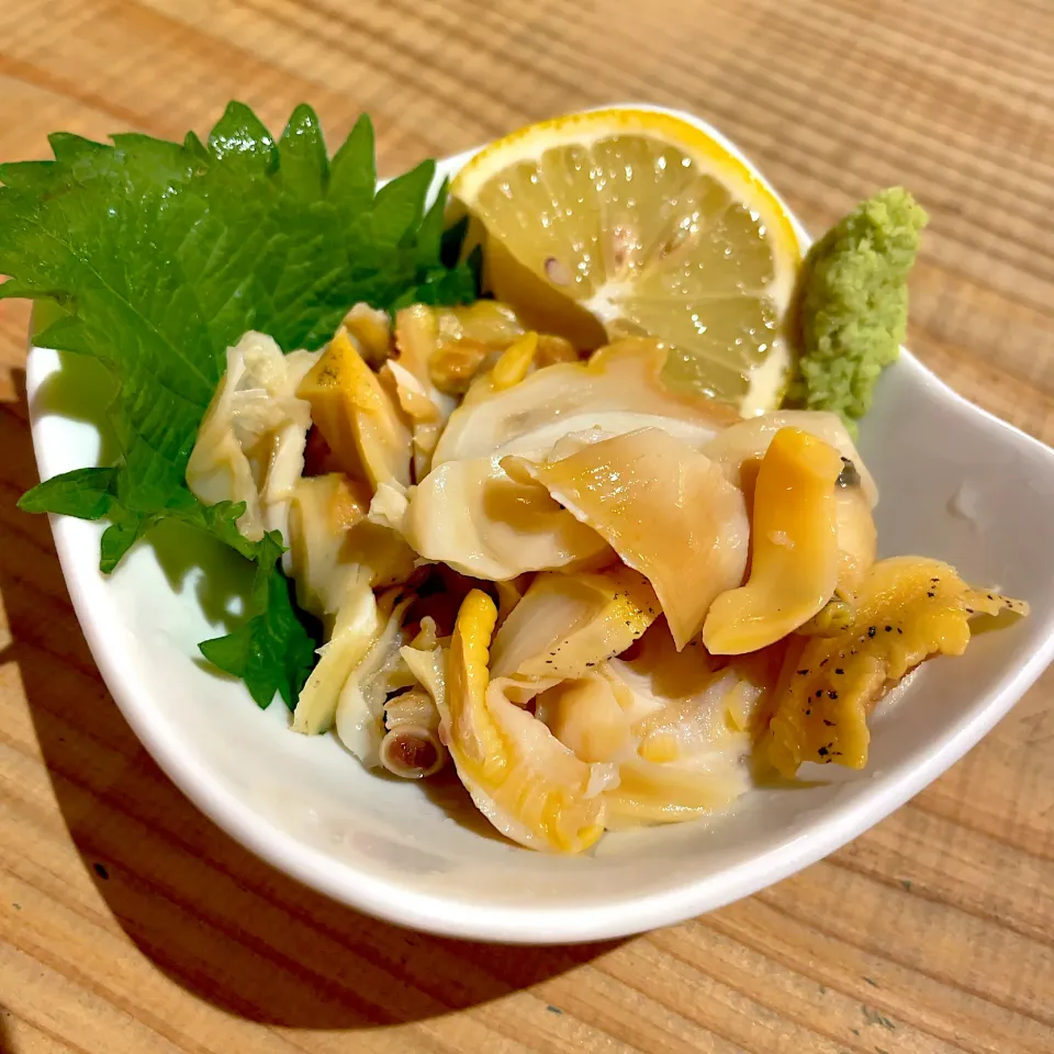 ツブ貝刺身|T. Wonderさん