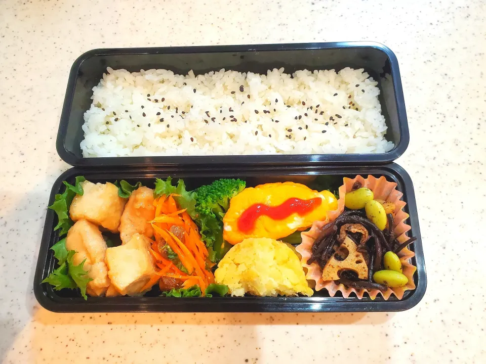 鶏と厚揚げの甘酢炒め弁当|Akikoさん