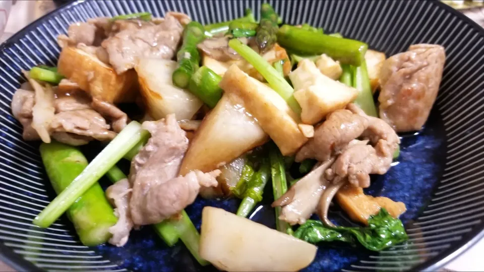 きょうの料理　5月表紙風
かぶと豚肉の炒め物|shinさん