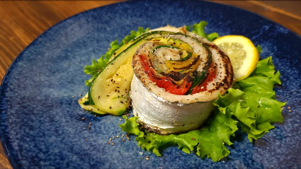 太刀魚と野菜のグリル ～ローズ巻き～|おにぎりスパイスさん