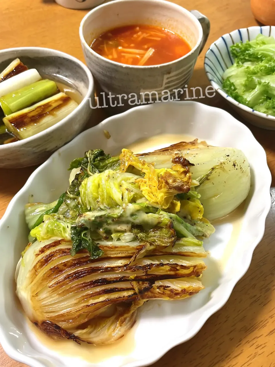 ＊白菜ステーキ♪長ねぎマリネ＊|ultramarineさん
