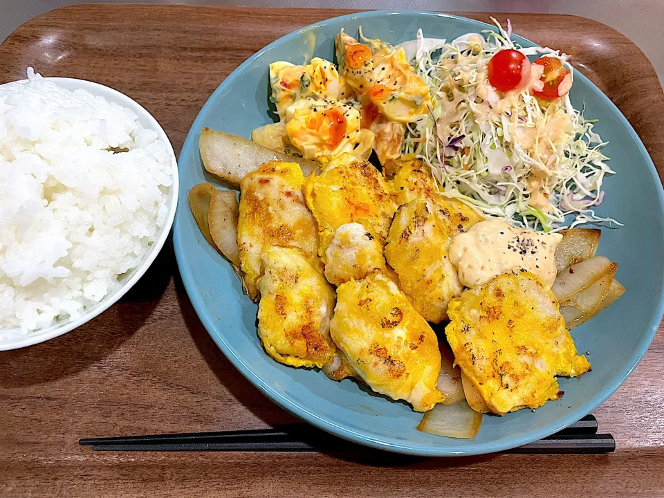 鶏むね肉のピカタプレート|れいら😽💋さん