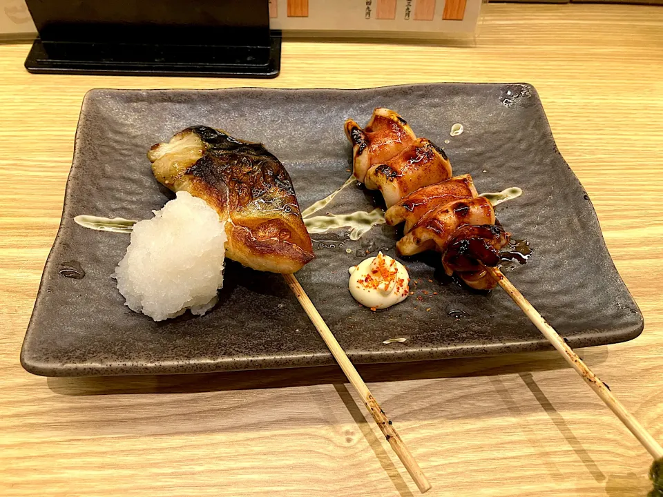 いか焼き串と鯖いしる串|しのぶさん