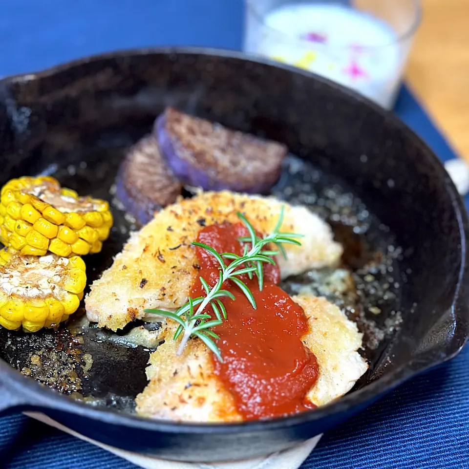 鶏胸肉の香草パン粉焼き　塩麹パウダー柔らか仕上げ|sho_shoさん