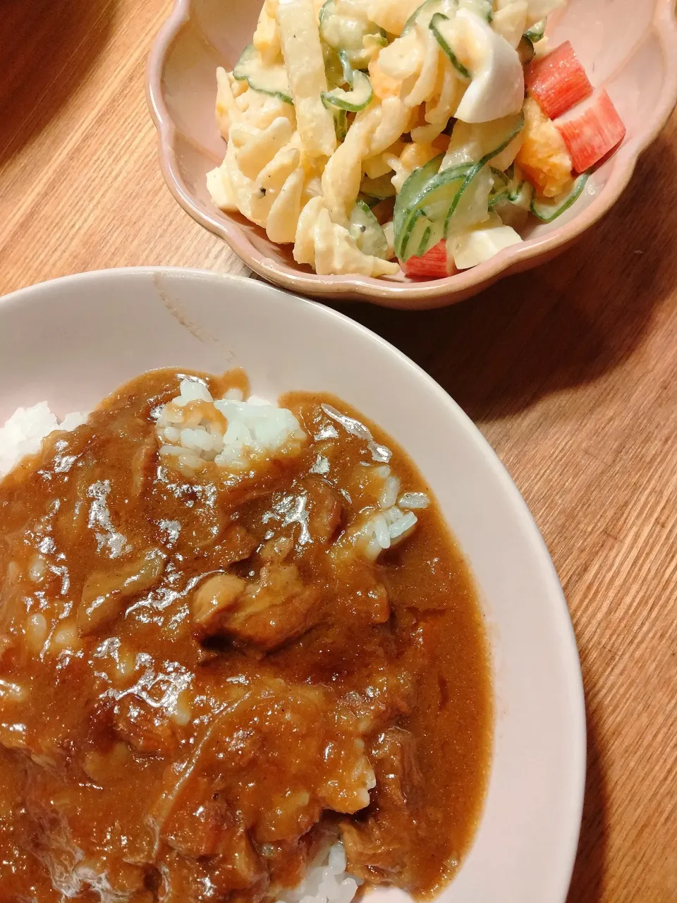 3日かけた牛すじカレー＆マカロニサラダ|pigmegさん