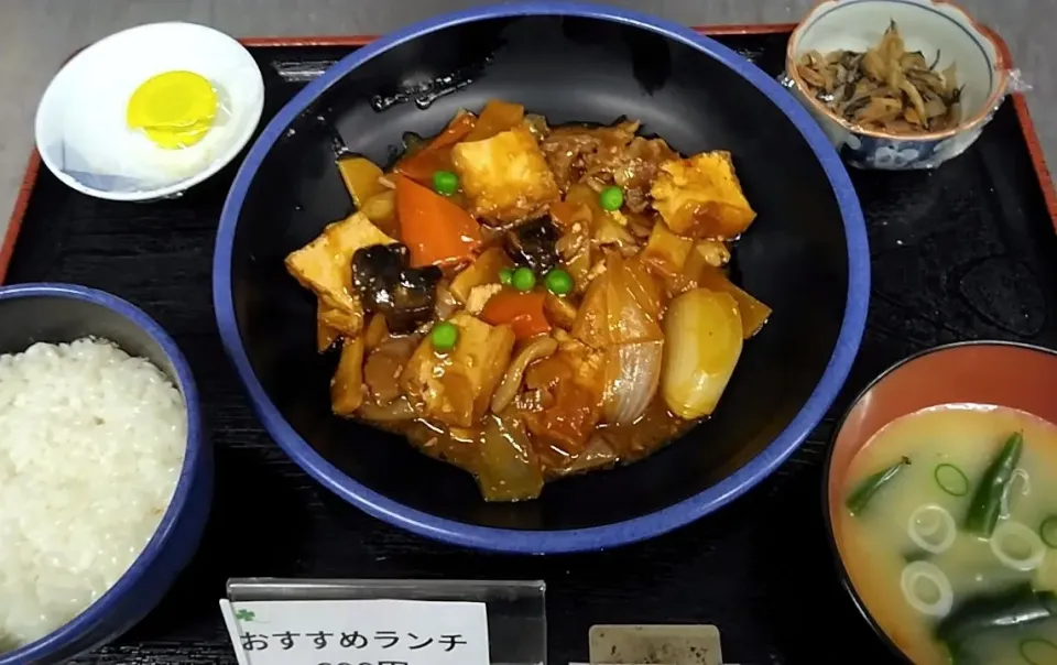 豚肉と厚揚げの中華旨煮定食　札幌市白石区役所食堂日替わり定食|nyama1さん