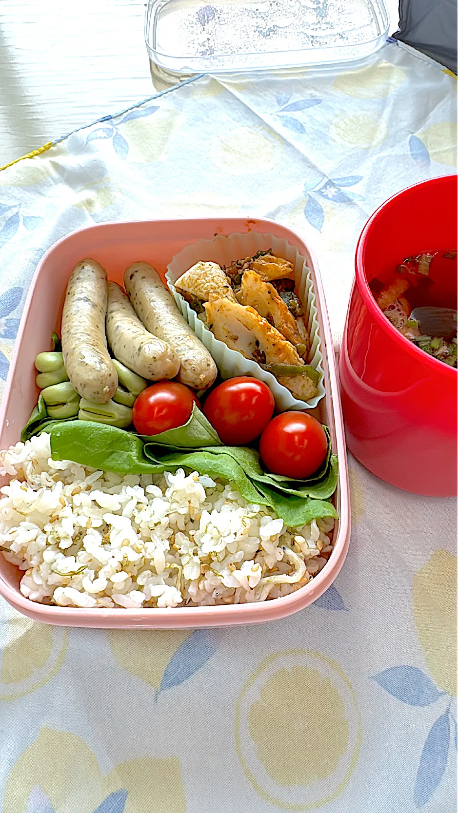 ちくわの南蛮みそ和えとジャコご飯弁当|ゆっきーさん