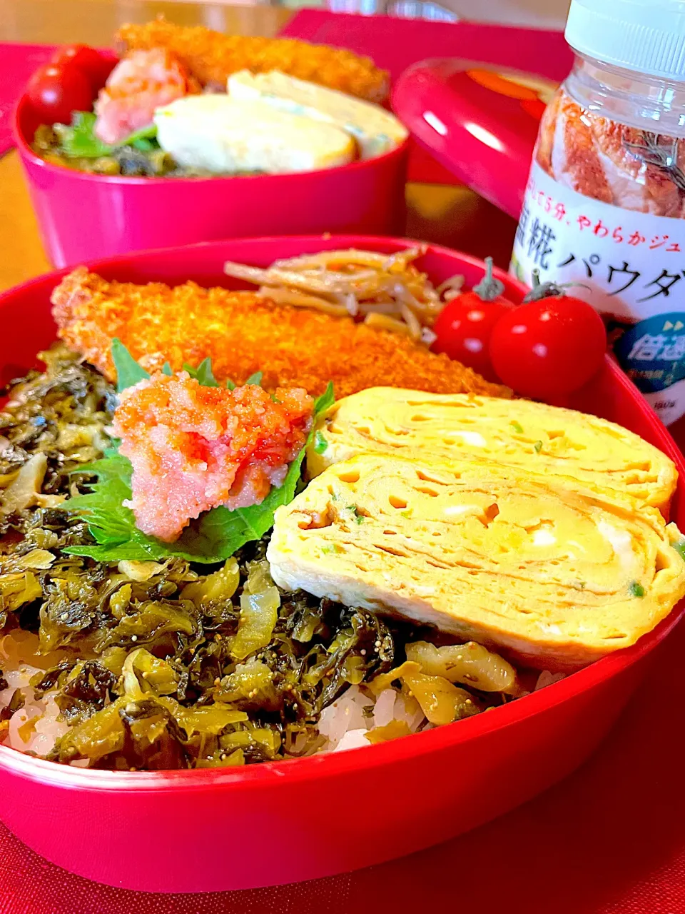 Snapdishの料理写真:明太高菜弁当🍱|おかちさん