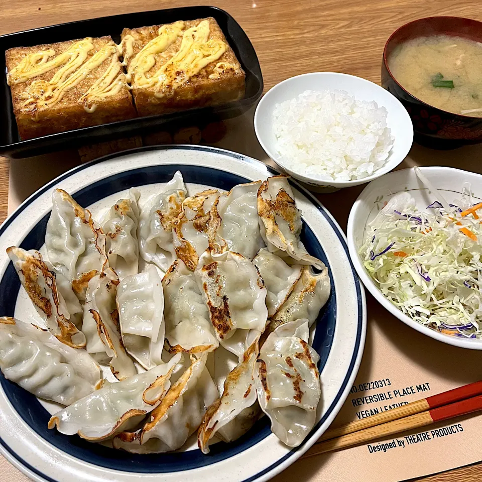 Snapdishの料理写真:2024/05/31 MG紫蘇餃子、厚揚げマヨ醤油焼|kykyさん