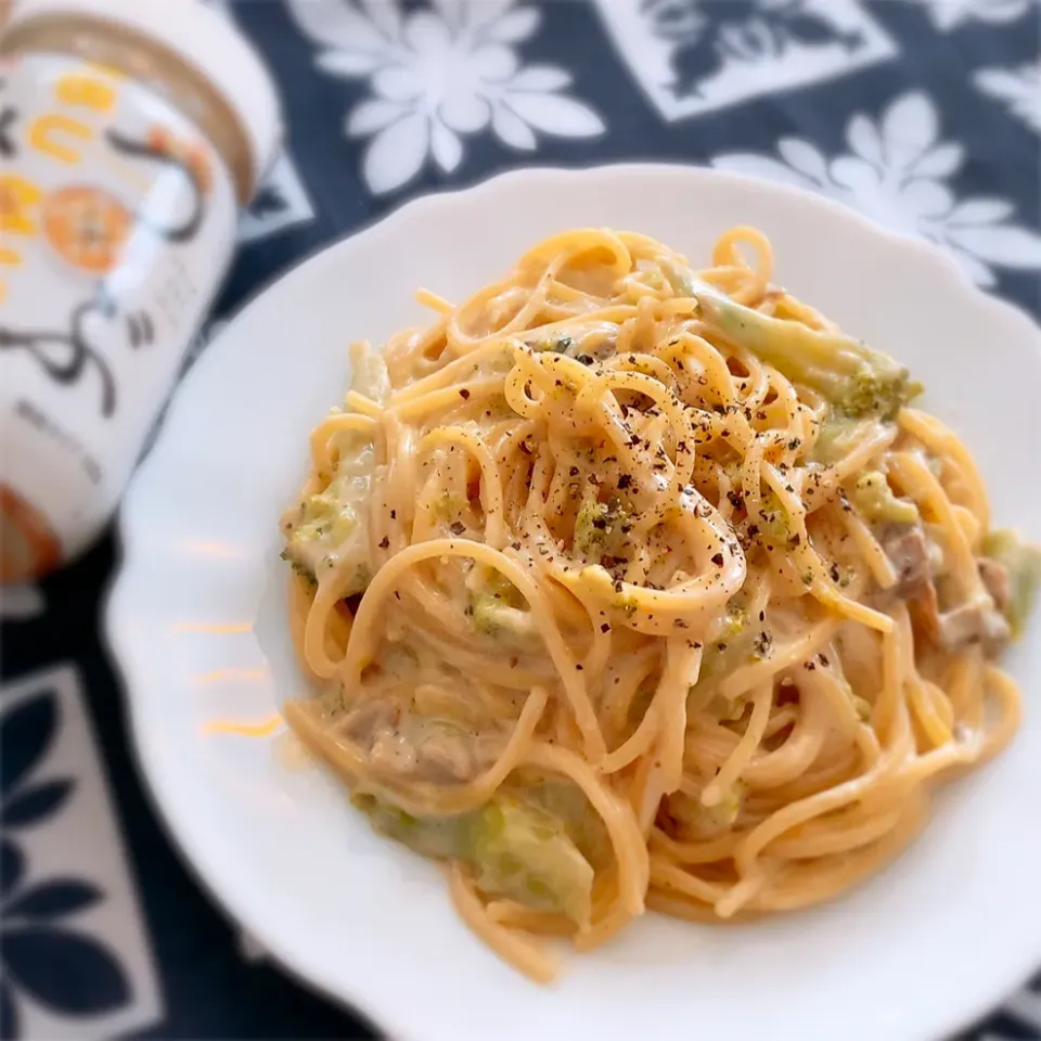 ポルチーニとブロッコリーのつぶみそワンパンクリームパスタ🍝|❤︎YUKARI❤︎さん