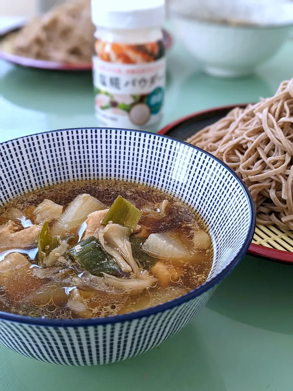 鴨南蛮風つけ蕎麦|かずにゃさん