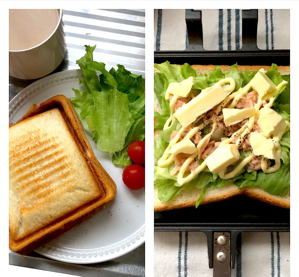 10:55 チーズ入りツナサンド🥪|へれ子さん