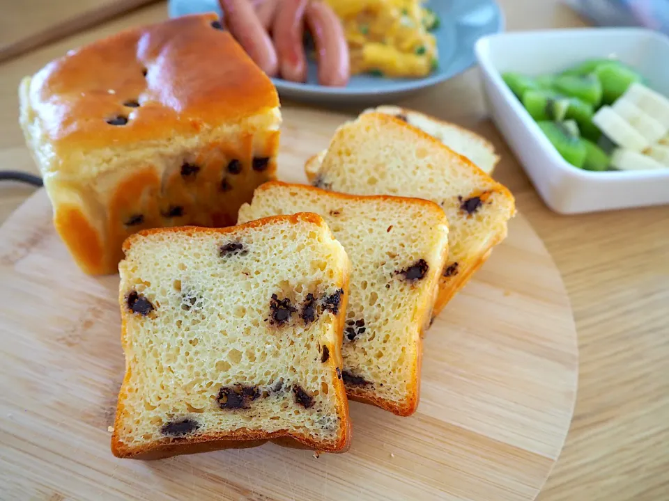 大豆粉のチョコチップ食パン🍫🍞|chiakiさん