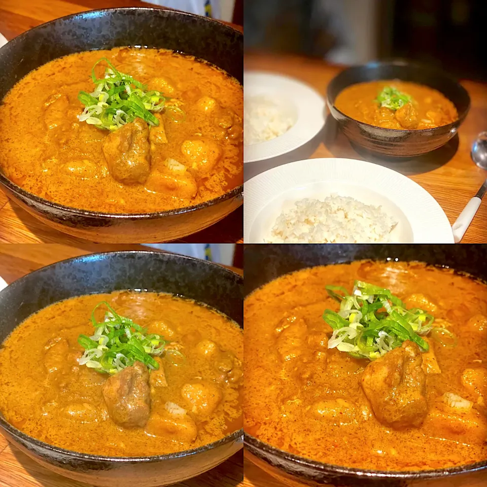 Dinner ! Dinner ! 
Request for Two 
Mild Chicken Coconut Curry made with suggested Sri Lanka 🇱🇰 Curry Mix suggested by a friend with simply Steamed Rice 
#cur|Emanuel Hayashiさん