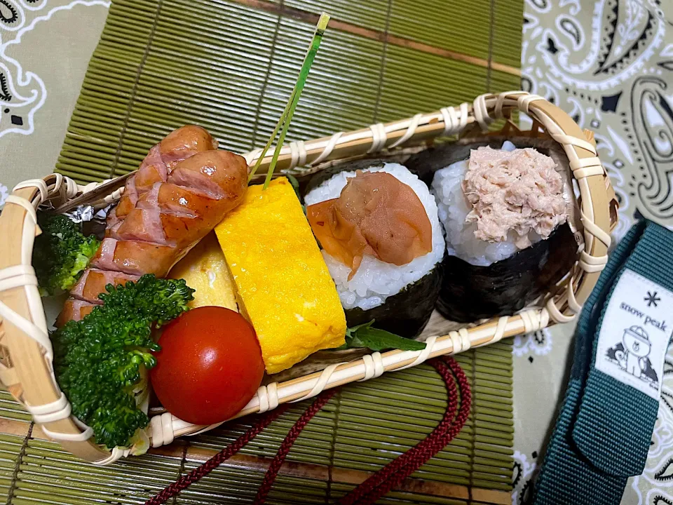 Snapdishの料理写真:和風ツナマヨと南高梅のおにぎり弁当🍙|K N 3さん