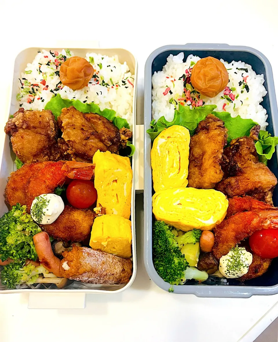 唐揚げ、エビフライ弁当|なおちゃんさん