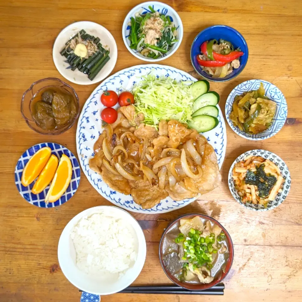 晩ごはん🥢しょうが焼き🥩|まゆめろさん