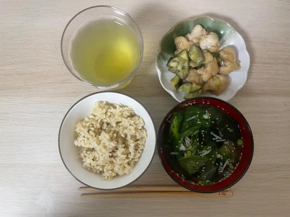 なすと鶏もものにんにく醤油|あやかんさん