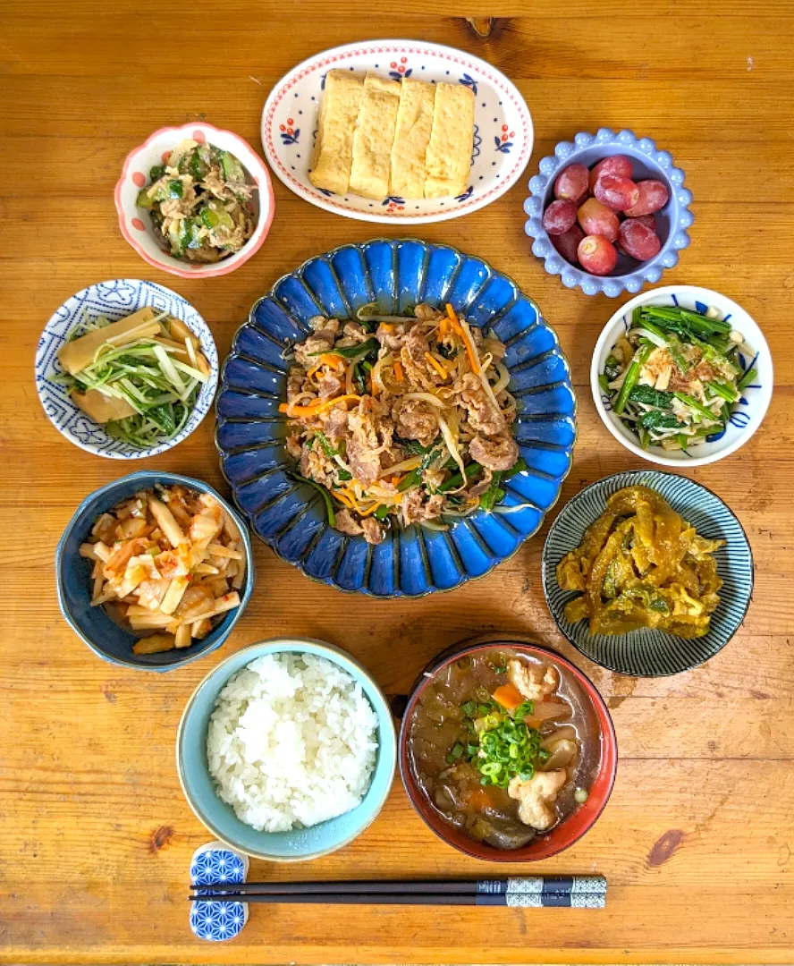 Snapdishの料理写真:晩ごはん🥢プルコギ🥓|まゆめろさん