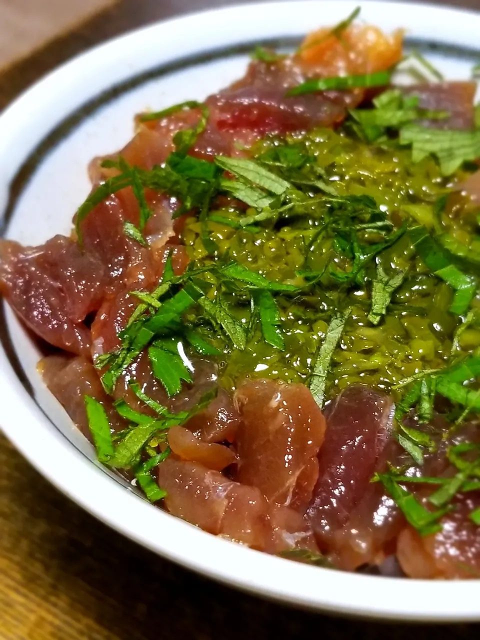 パパ作👨めかぶ漬けマグロ丼|ぱんだのままんさん