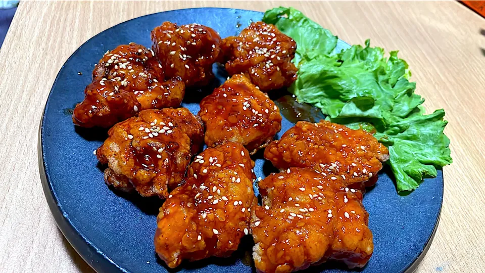 Snapdishの料理写真:ヤンニョムチキン|ちかちかさん