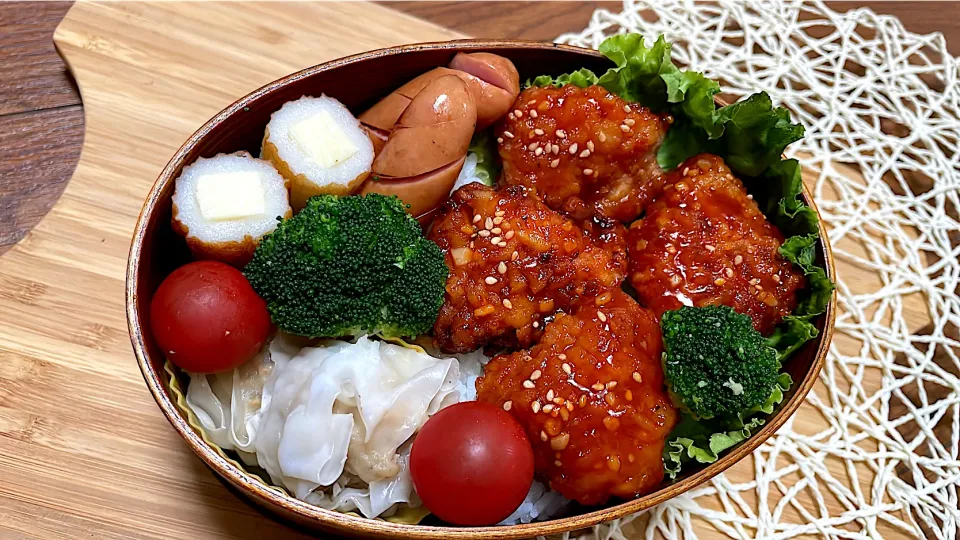 ヤンニョムチキン弁当|ちかちかさん